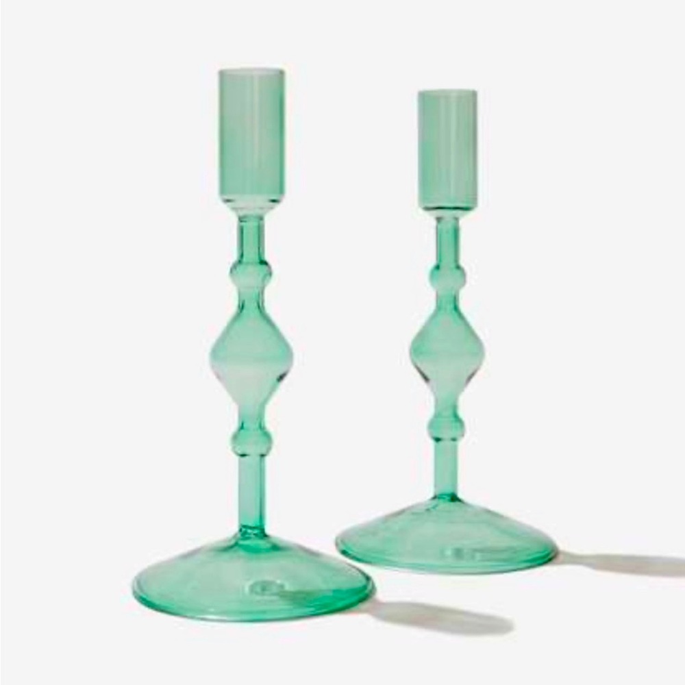 Poketo glass candlestick holder